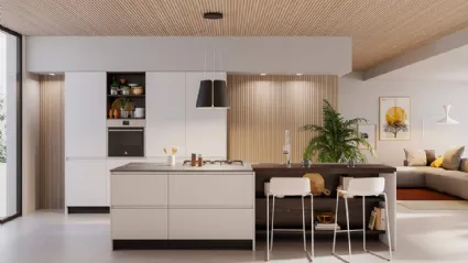 Cucina Moderna con isola Fly Composizione 01 di Prima Cucine