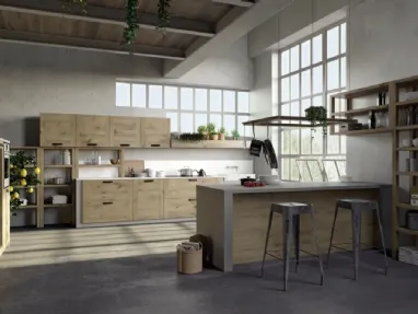 Cucina Moderna con penisola Convivium 01 di Fratelli Mirandola