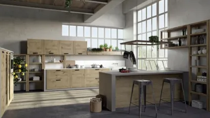 Cucina Moderna con penisola Convivium 01 di Fratelli Mirandola
