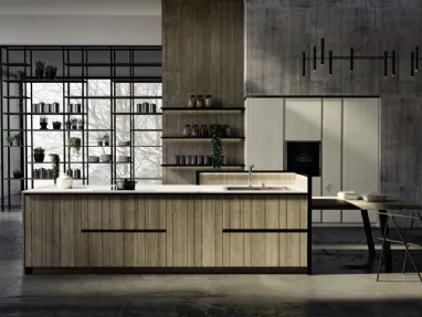Cucina Moderna con isola New Step 02 di Fratelli Mirandola
