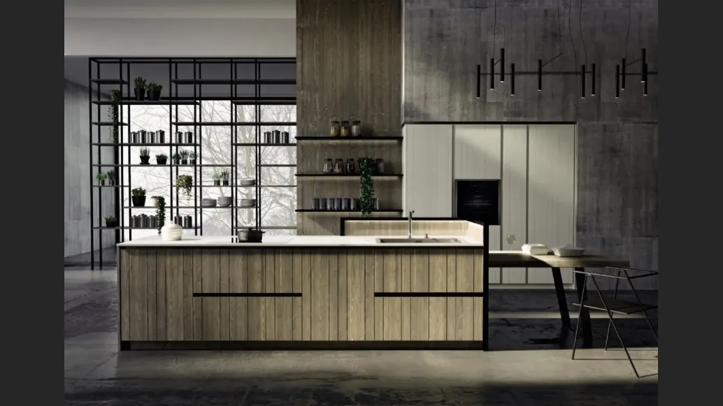 Cucina Moderna con isola New Step 02 di Fratelli Mirandola
