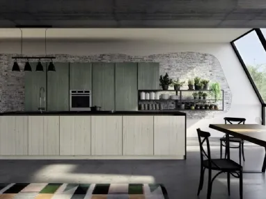 Cucina Moderna con isola New Step 04 di Fratelli Mirandola