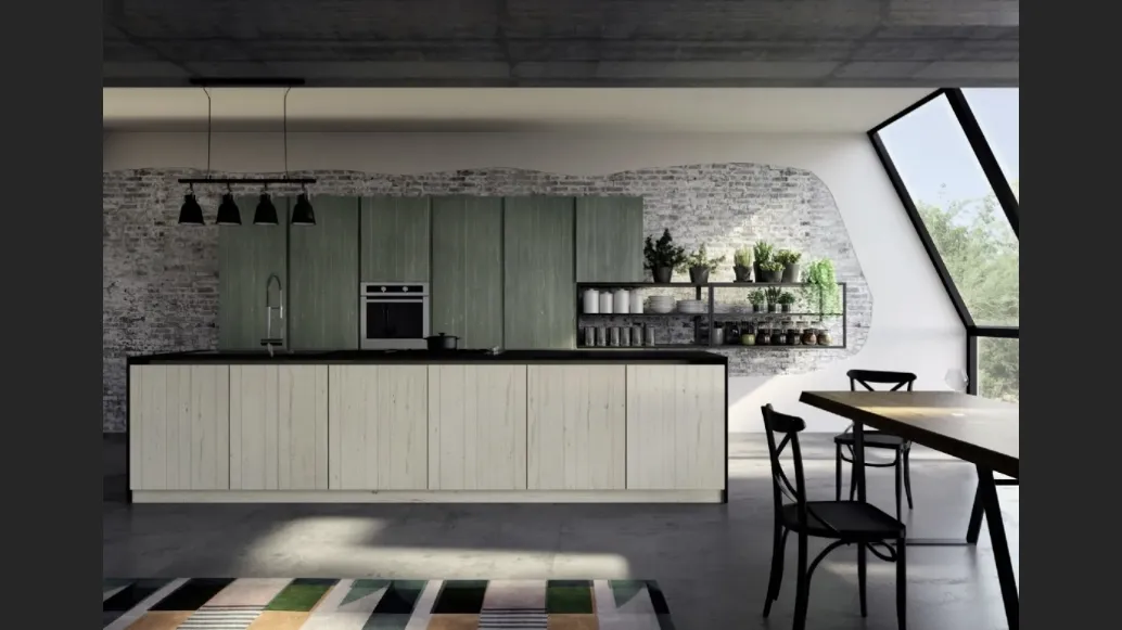 Cucina Moderna con isola New Step 04 di Fratelli Mirandola