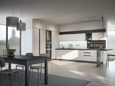 Cucina Moderna ad angolo con penisola Hera Composizione 02 di Prima Cucine