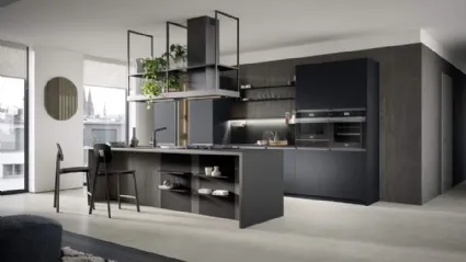 Cucina Moderna con isola Hera Composizione 06 in pet e laminato di Prima Cucine