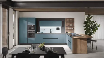 Cucina Moderna con penisola Luce Composizione 06 di Prima Cucine