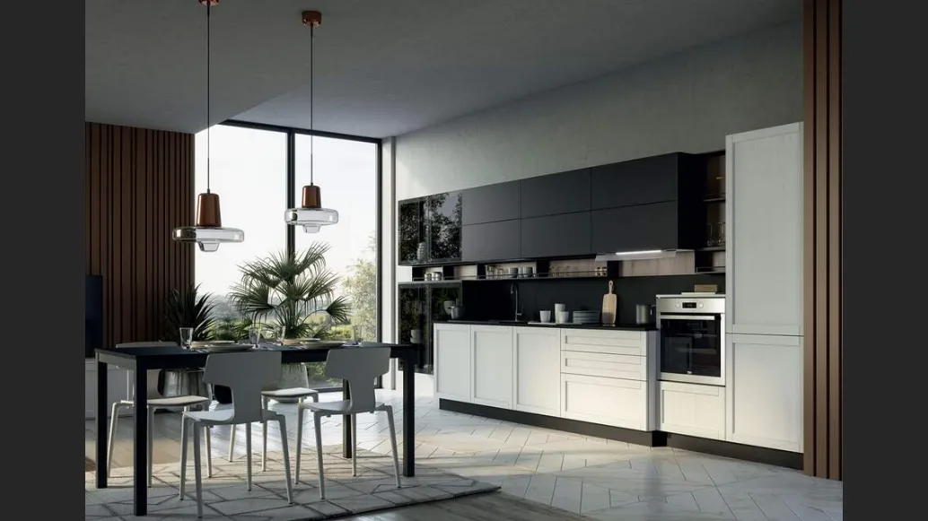 Cucina Moderna lineare Noah Composizione 05 di Prima Cucine