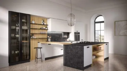 Cucina Moderna con penisola Domino Composizione 07 di Prima Cucine