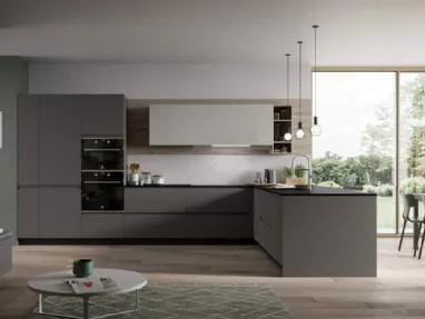 Cucina Moderna con penisola Fly Composizione 02 di Prima Cucine