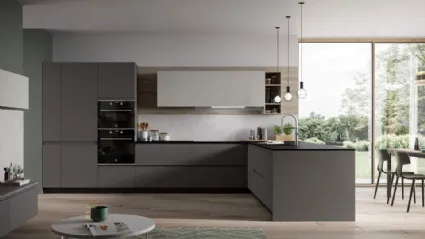 Cucina Moderna con penisola Fly Composizione 02 di Prima Cucine