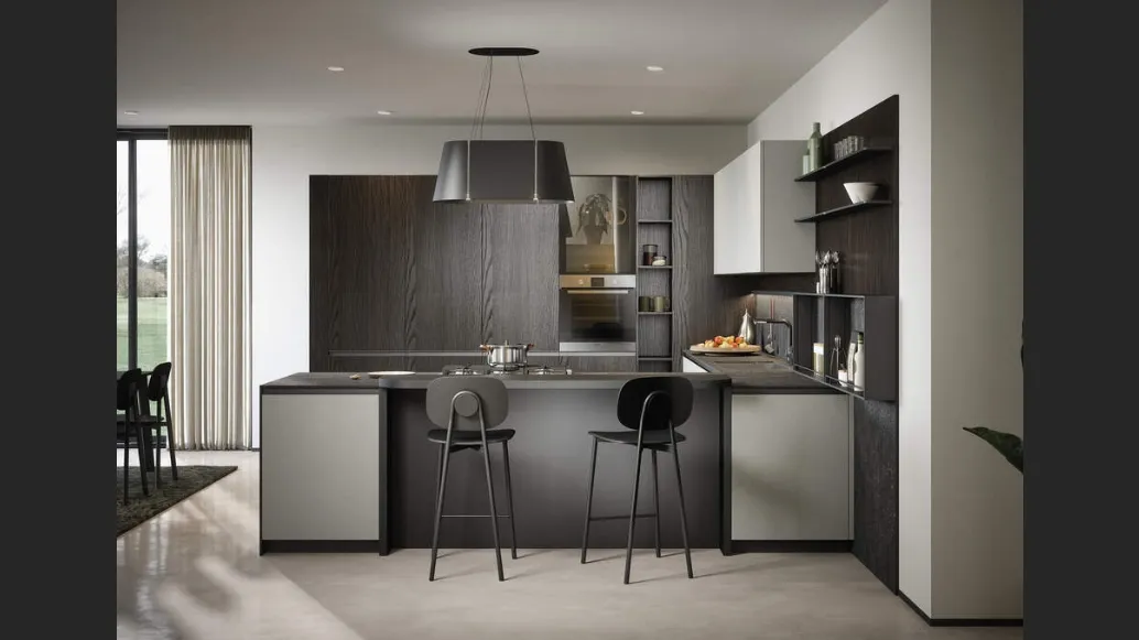 Cucina Moderna con penisola Zoe Composizione 04 di Prima Cucine