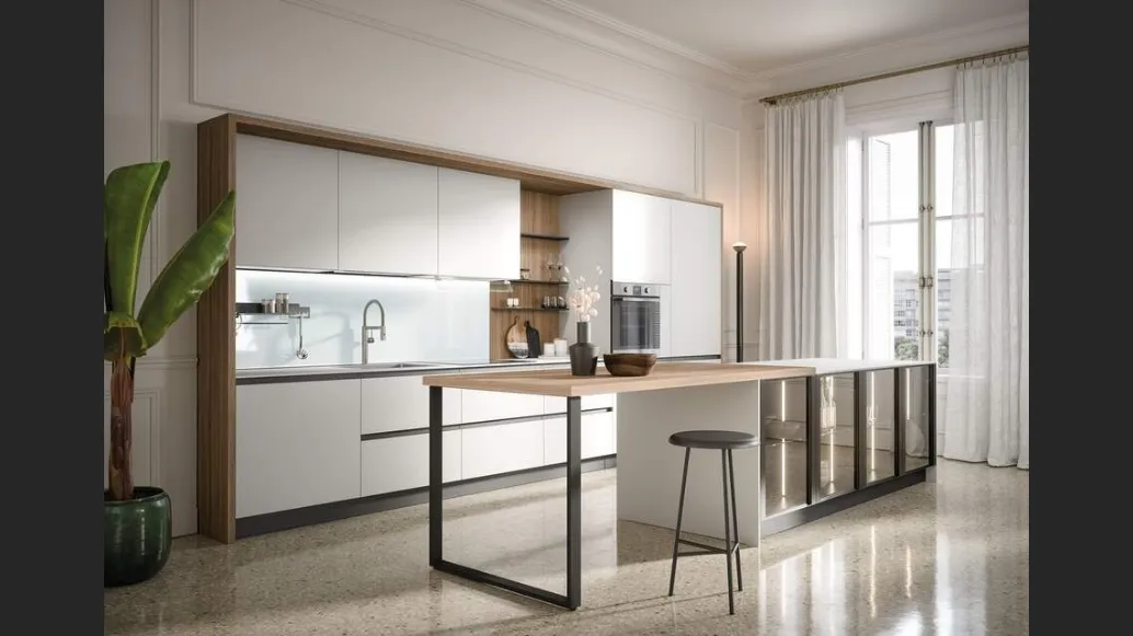 Cucina Moderna con isola Zoe Composizione 05 di Prima Cucine